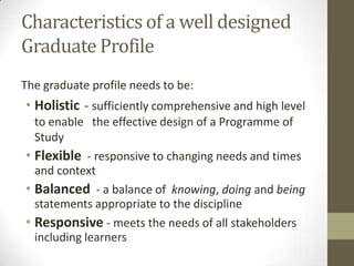 NTLTC 2011 Developing Robust Graduate Profiles | PPTX