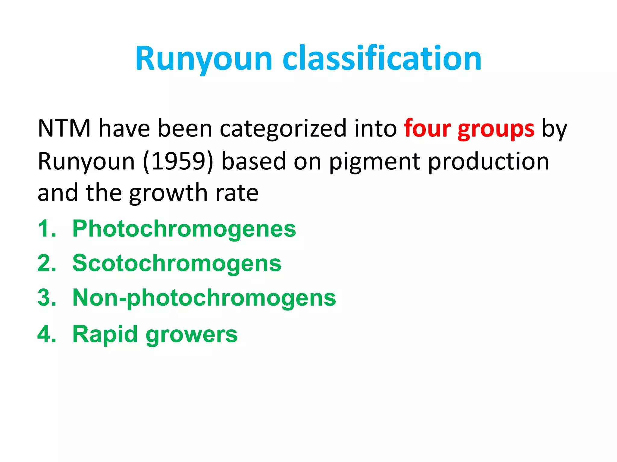 Non Tuberculous Mycobacteria | PPTX