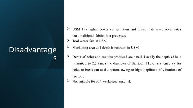 USM is mechanical material removal process | PPTX