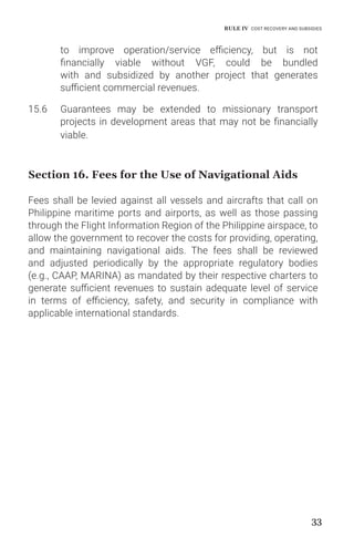 34
34
RULE V
REGULATION OF PASSENGER TRANSPORT
SERVICES
Section 17. Routes and Areas of Operation
Section 18. Economic Reg...
