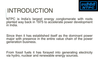 Ntpc Work NTPC LTD. | PPT