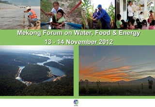 Mekong Forum on Water, Food & Energy
       13 - 14 November 2012
 