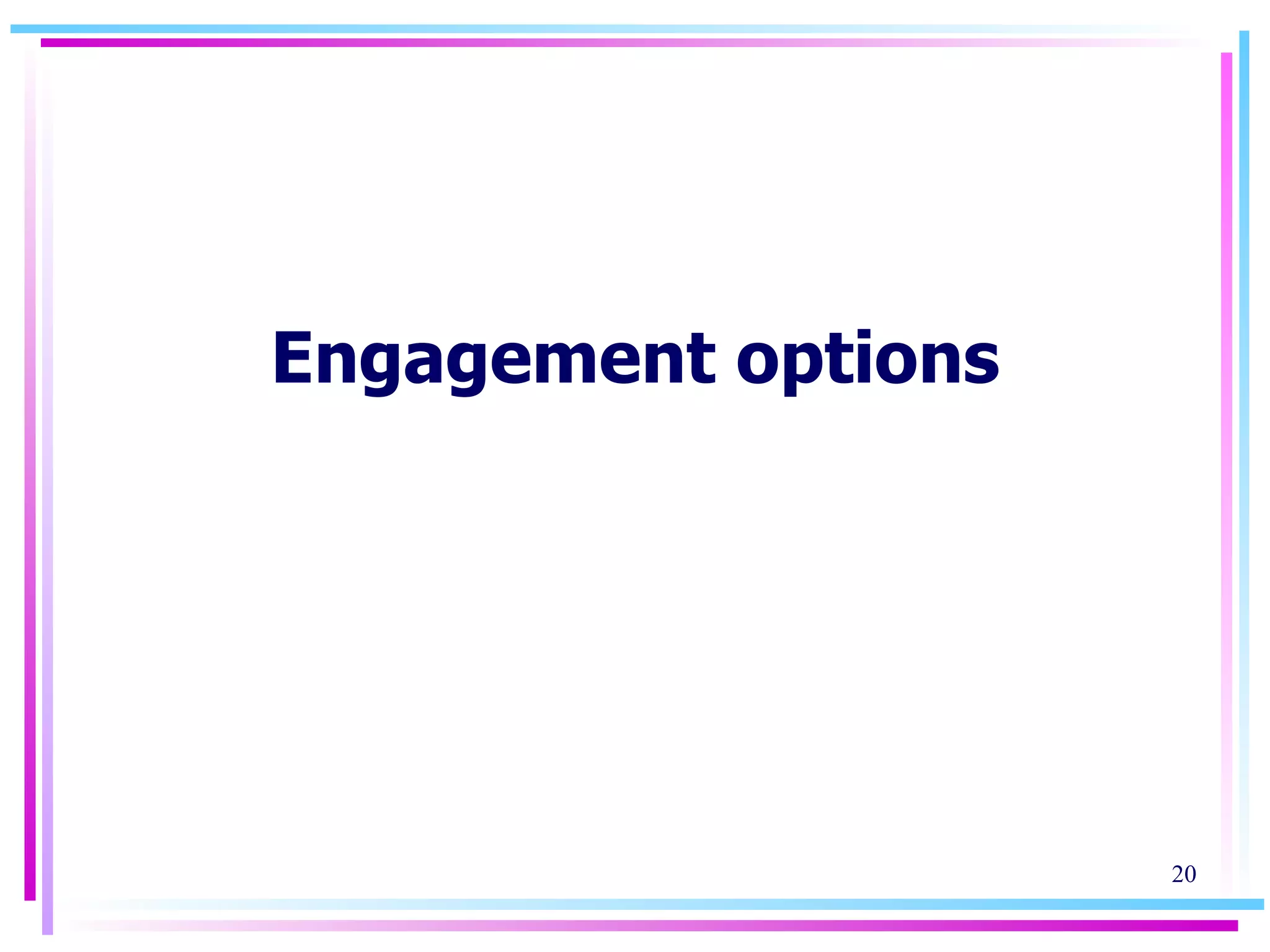 Engagement options 