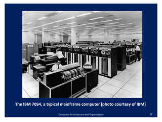 The IBM 7094, a typical mainframe computer [photo courtesy of IBM]  Computer Architecture and Organization 