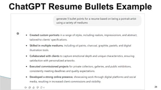ChatGPT Resume Bullets Example
26
 