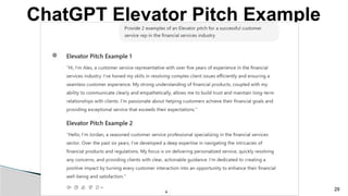 ChatGPT Elevator Pitch Example
29
 