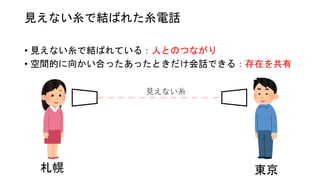 見えない糸で結ばれた糸電話 ミエナイトデンワ とは Nt札幌 Lt