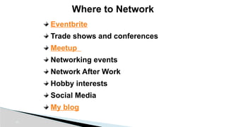 Effective Networking for Your Career - Network to Success Job Club | PPTX