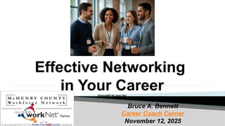 Effective Networking for Your Career - Network to Success Job Club | PPTX