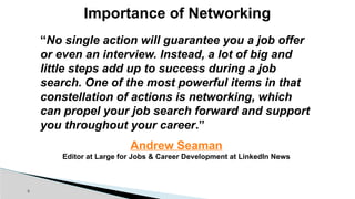 Effective Networking for Your Career - Network to Success Job Club | PPTX