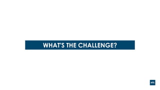 WHAT'S THE CHALLENGE?
 