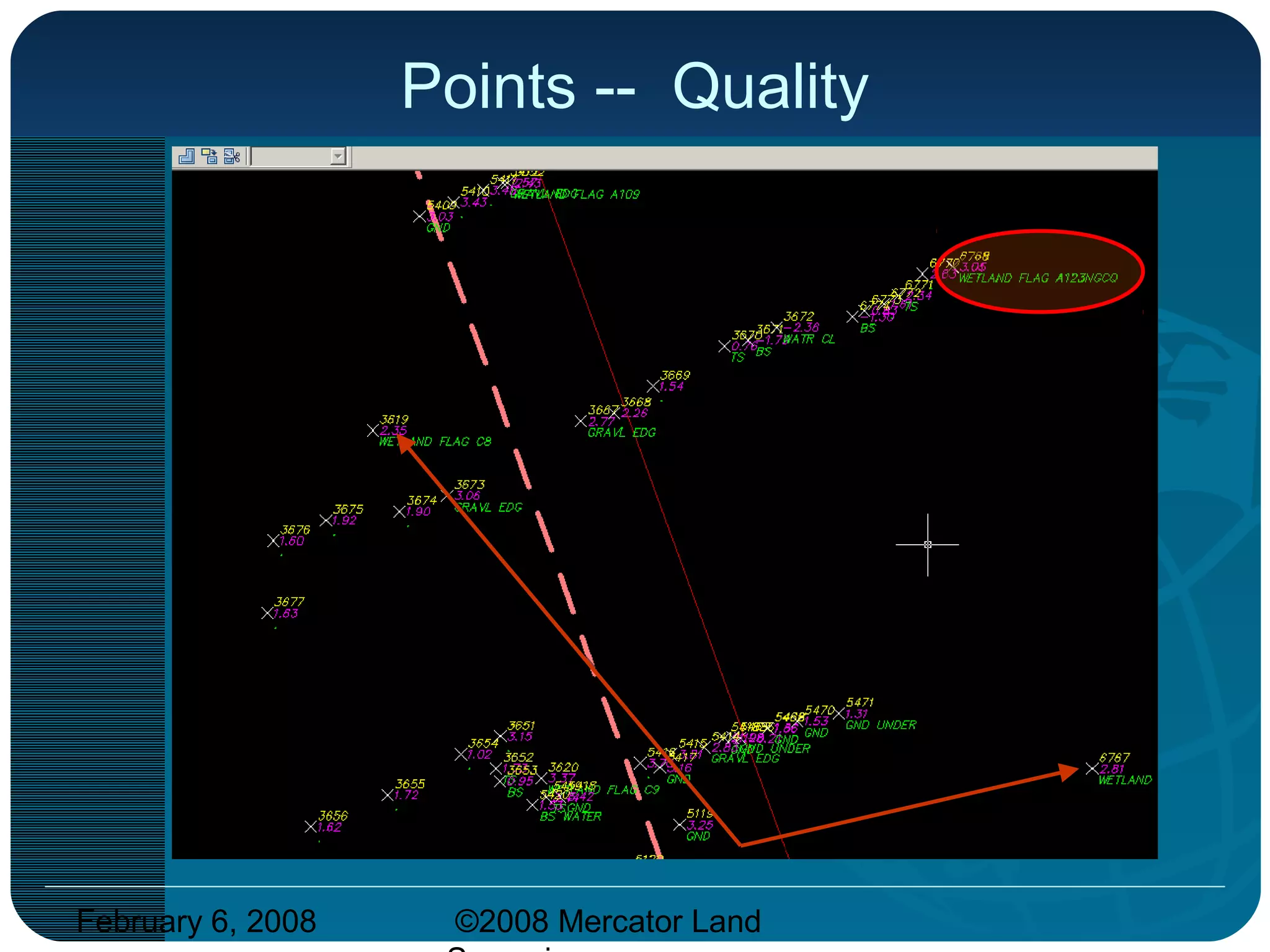 February 6, 2008 ©2008 Mercator Land
Points -- Quality
 