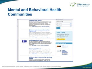 Mental and Behavioral Health Communities