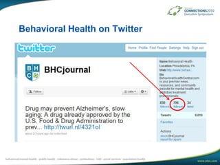 Behavioral Health on Twitter