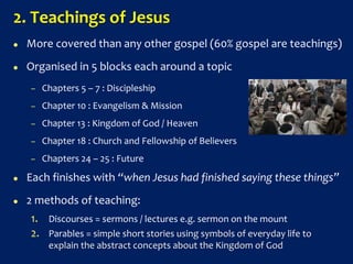 New Testament Survey Session 4 Matthew His Gospel