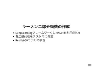 Large Scale Jirou Classification - ディープラーニングによるラーメン二郎全店舗識別 Slide 23