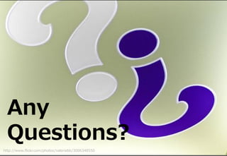 Any
 Questions?
http://www.flickr.com/photos/valeriebb/3006348550
 