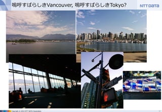 Copyright © 2015 NTT DATA Corporation
嗚呼すばらしきVancouver, 嗚呼すばらしきTokyo?
33
 