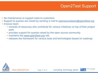 Ntt data vertex open2 test overview presentation | PDF