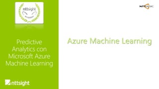 Predictive Analytics con Microsoft Azure Machine Learning