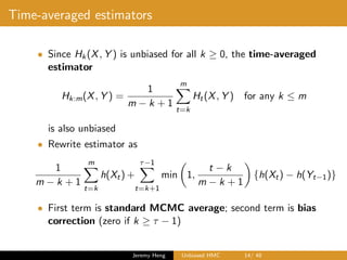 Unbiased Hamiltonian Monte Carlo | PDF