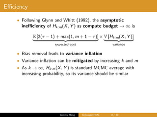 Unbiased Hamiltonian Monte Carlo | PDF