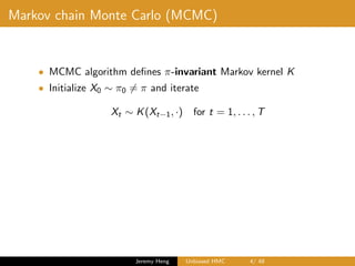 Unbiased Hamiltonian Monte Carlo | PDF