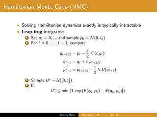 Unbiased Hamiltonian Monte Carlo | PDF