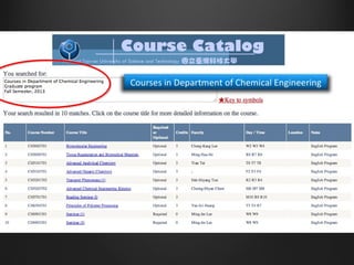 How to Select Course at NTUST