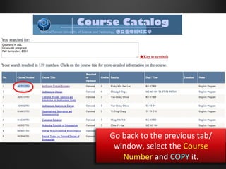 How to Select Course at NTUST