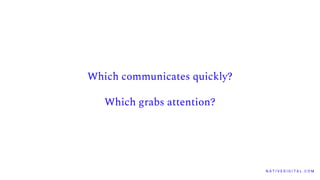 N A T I V E D I G I T A L . C O M
Which communicates quickly?
Which grabs attention?
 
