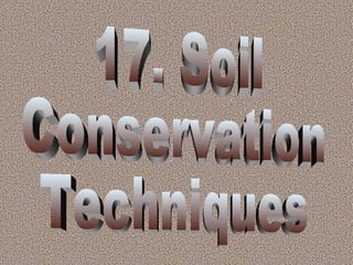 17. Soil Conservation  Techniques 