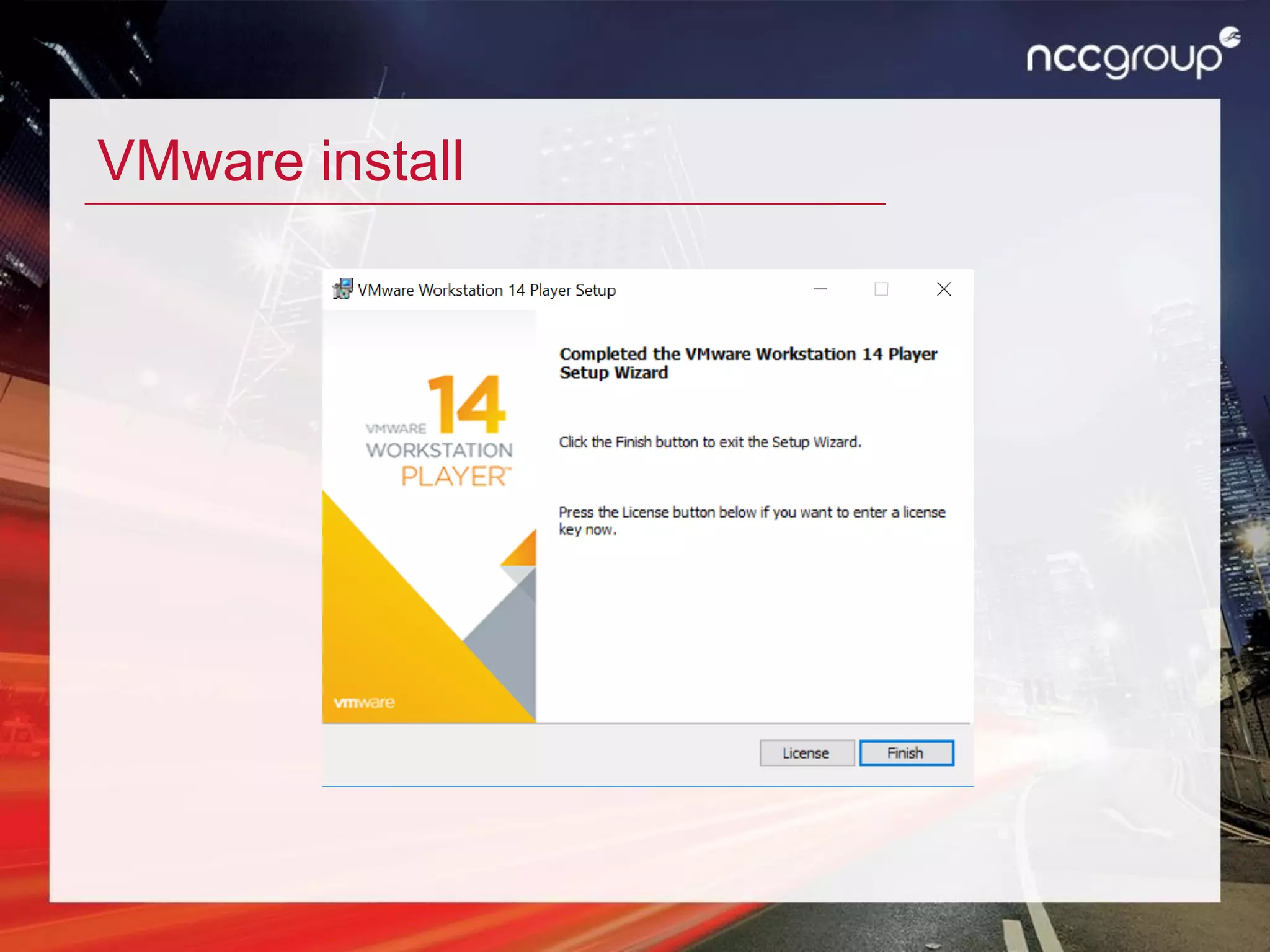 VMware install
 