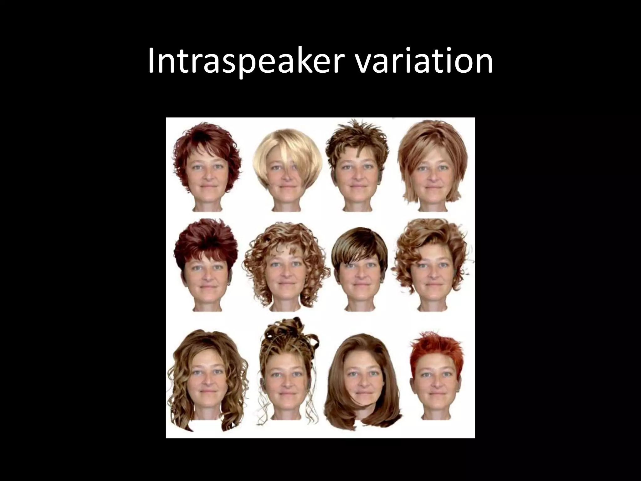 Intraspeaker variation
 