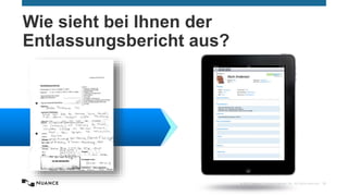 © 2015 Nuance Communications, Inc. All rights reserved. 23
Wie sieht bei Ihnen der
Entlassungsbericht aus?
 