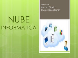 Nombre:
              Andrea Clavijo
              Curso: 3 Sociales “B”




  NUBE
INFORMATICA
 