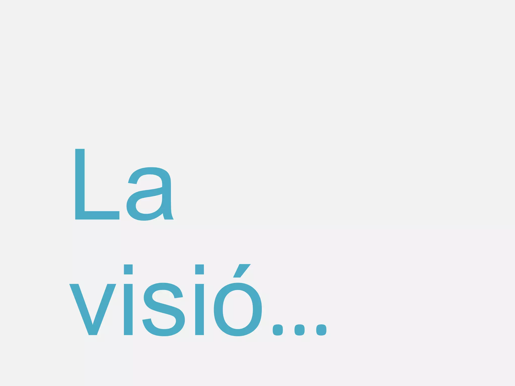 La
visió…
 