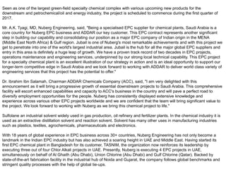 Nuberg Wins $35m EPC Contract for Saudi Arabia Chemical Plant | PPTX
