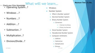 Number system (computer) complete module | PPTX
