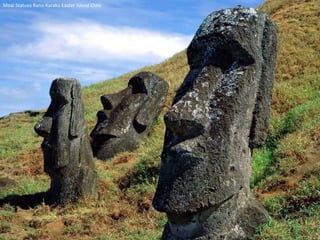 Moai Statues Rano Raraku Easter Island Chile 