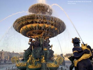 Fountain on the Place de la Concorde,  Paris, France 