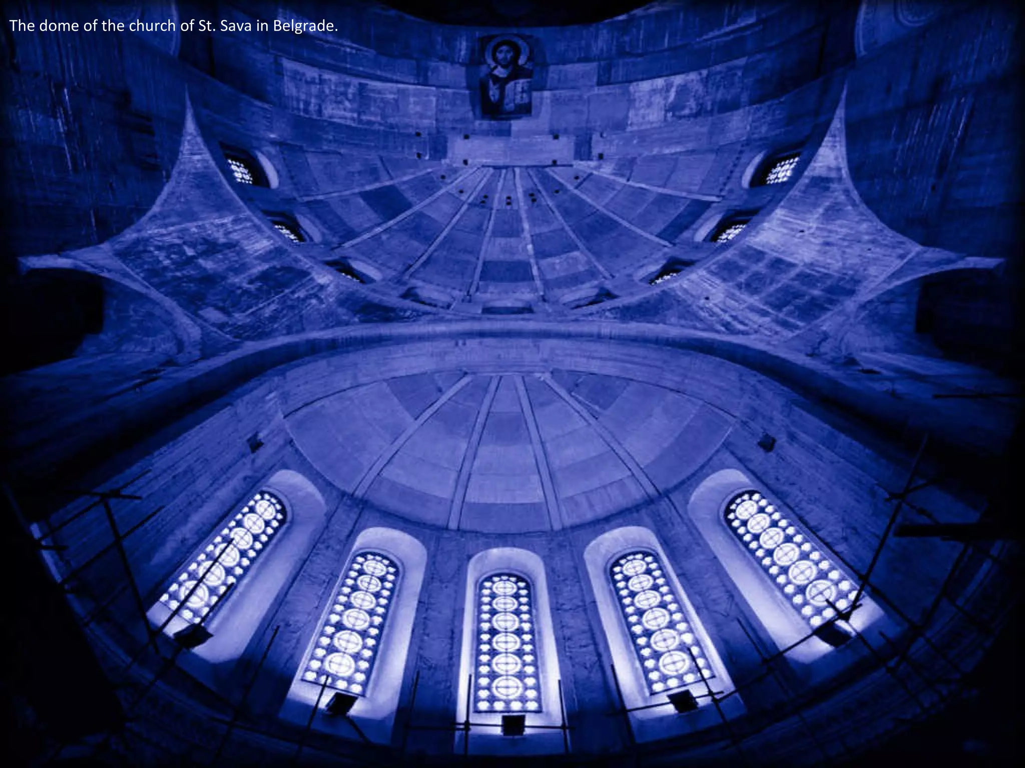 The dome of the church of St. Sava in Belgrade.
 