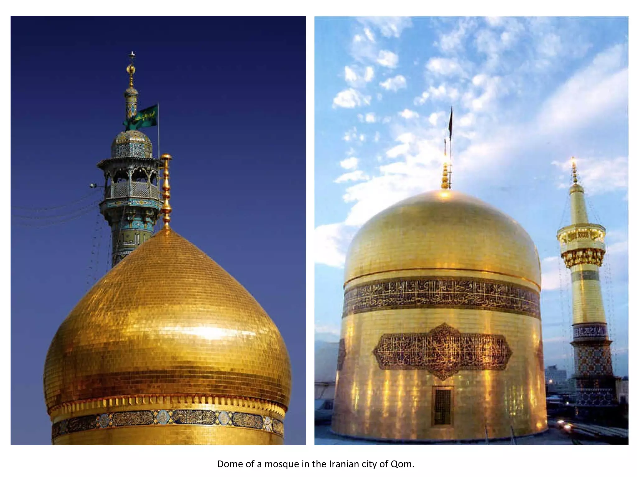 Dome of a mosque in the Iranian city of Qom.
 