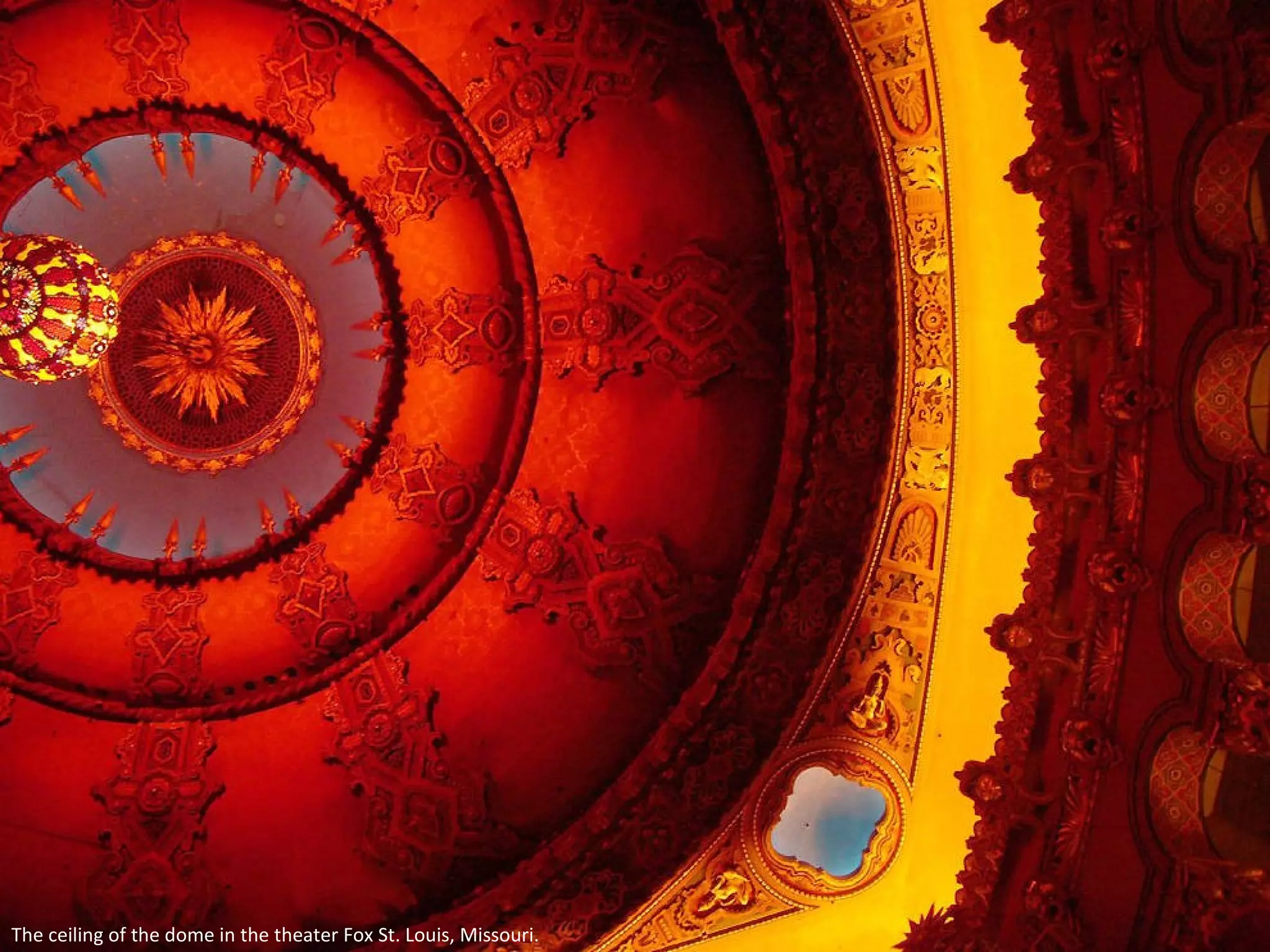 The ceiling of the dome in the theater Fox St. Louis, Missouri.
 