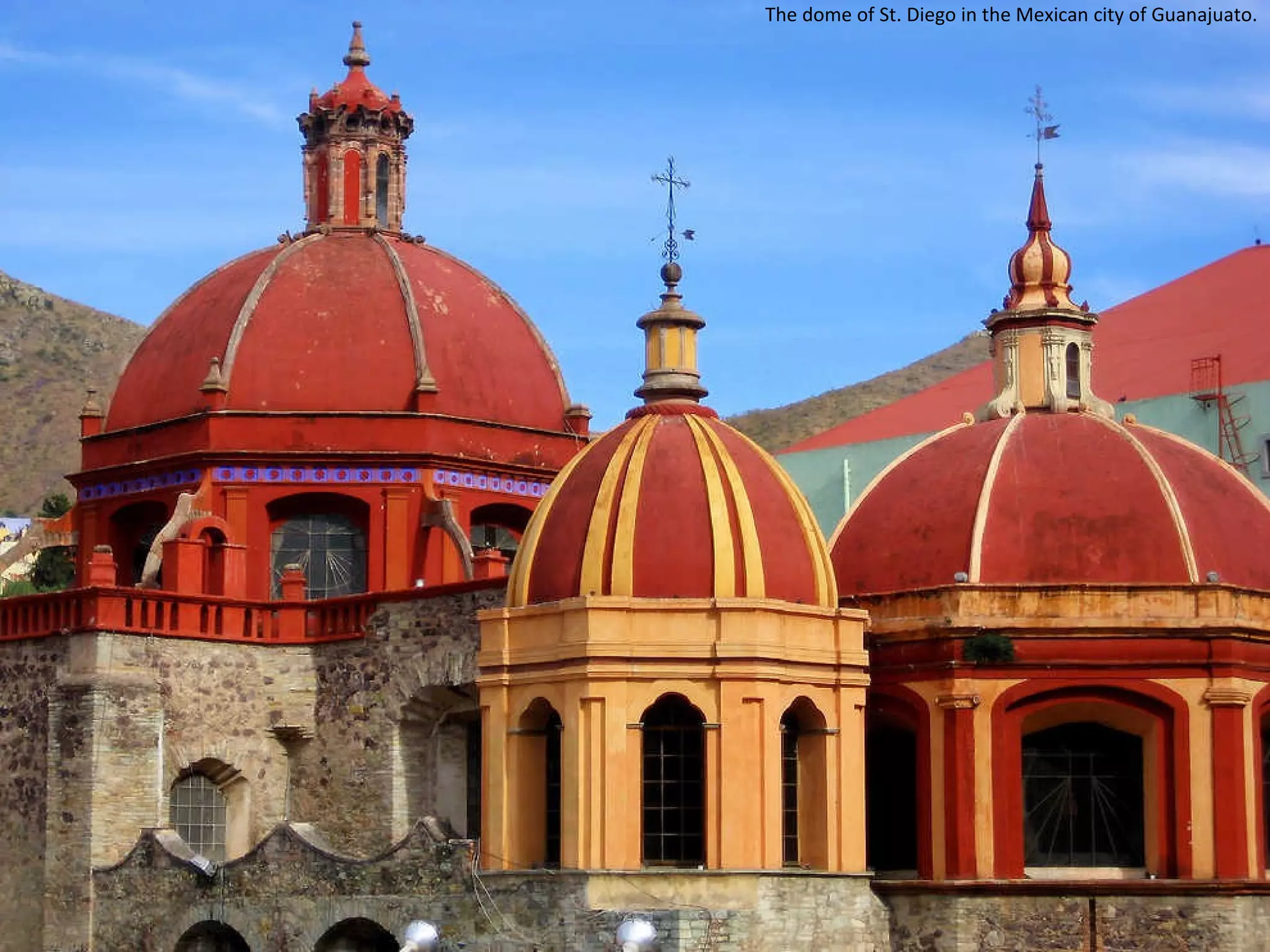 The dome of St. Diego in the Mexican city of Guanajuato.
 