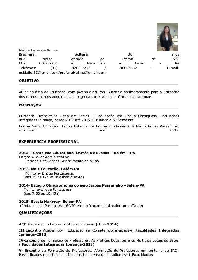 Nubia Lima 2014 Curr Culo Pronto