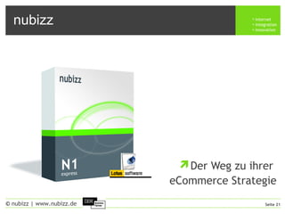nubizz internet
integration
innovation
Seite 21© nubizz | www.nubizz.de
Der Weg zu ihrer
eCommerce Strategie
 