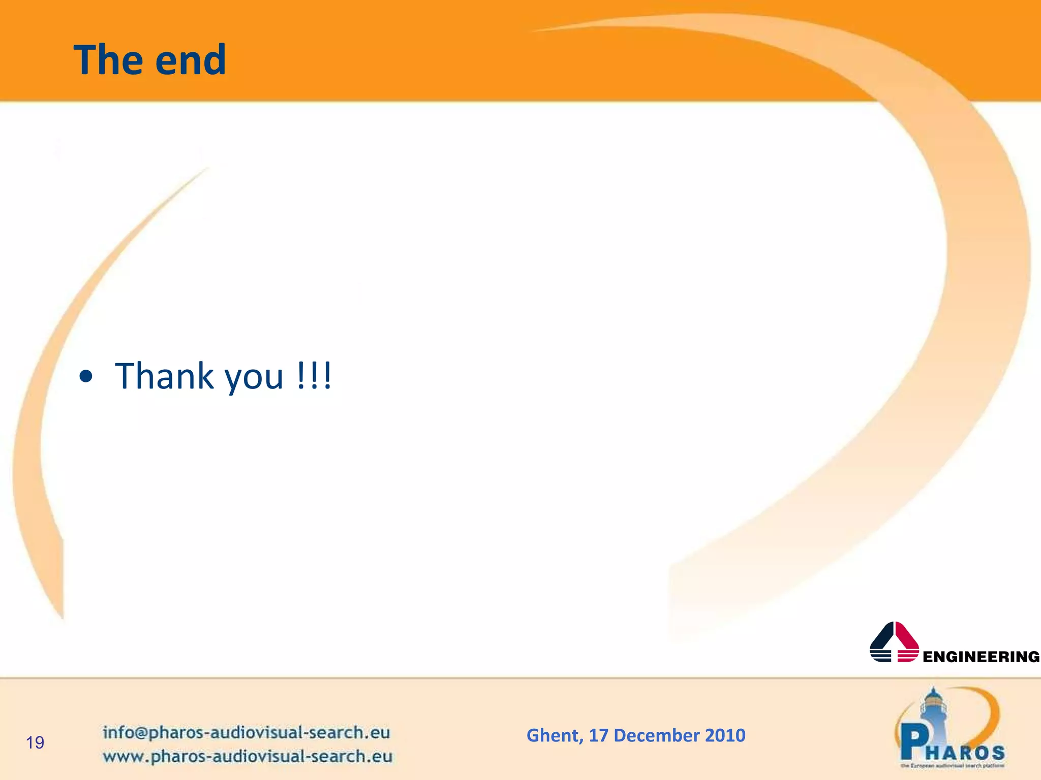 The end Thank you !!! 