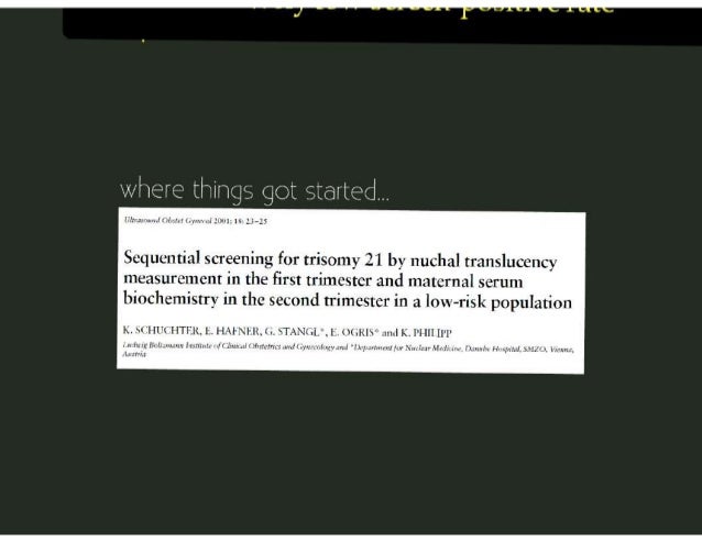 sequential screening with nuchal fold translucency sequential screening with nuchal fold translucency
