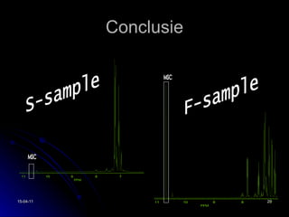 Conclusie MSC MSC F-sample S-sample 